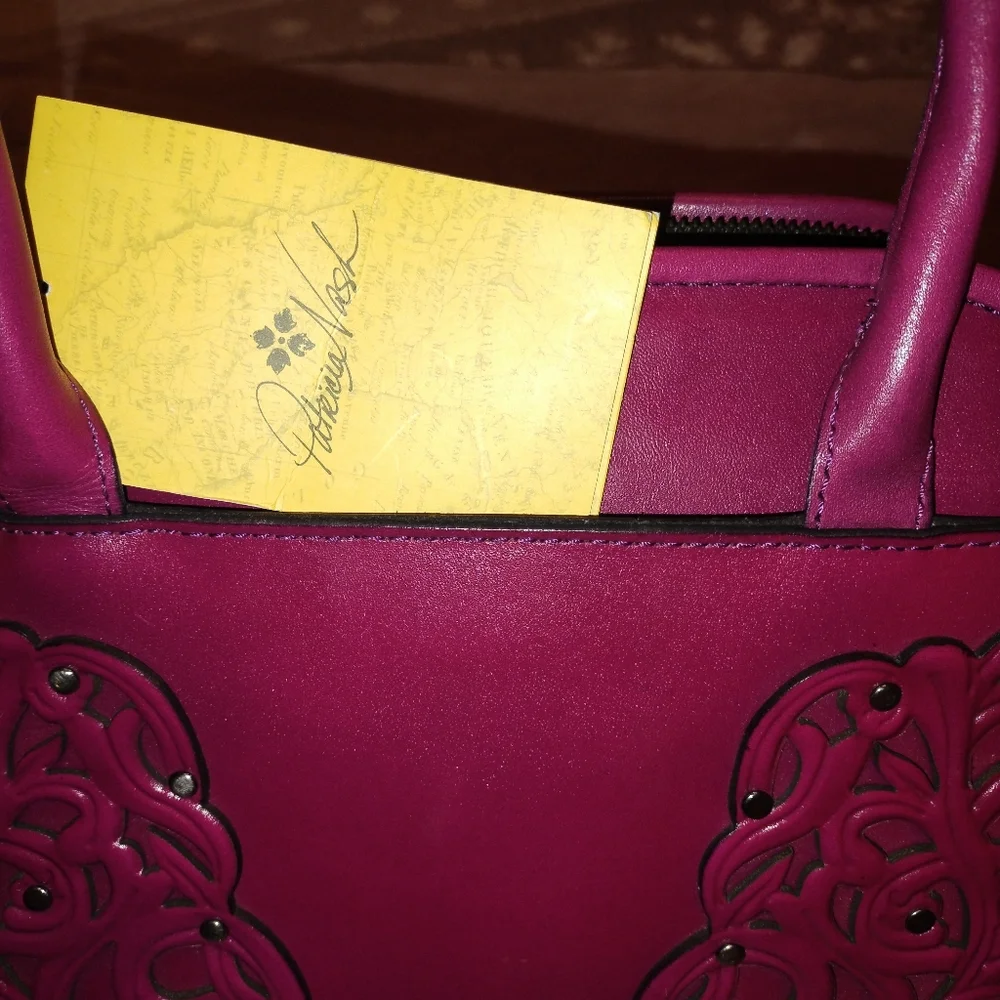 Patricia Nash Rare Fillagree Studded Satchel Bag - Picture 8 of 9